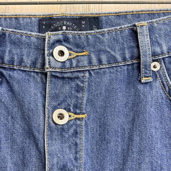 Lucky Brand Women's 4/27 Denim Button Front Skirt Blue Jean Casual Classic - Picture 7 of 15